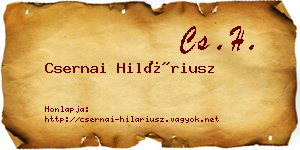 Csernai Hiláriusz névjegykártya